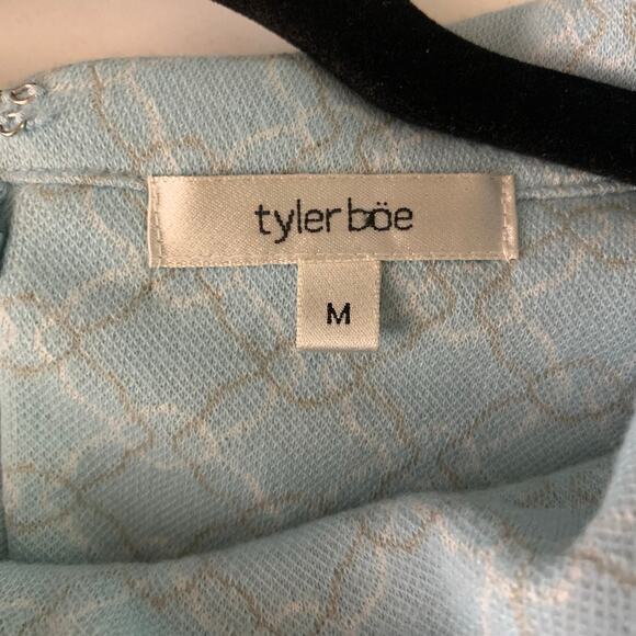 TYLER BOE‎ Dress Medium Kristen Knit Morning Sky Inverted Pleated Front Shift - Picture 10 of 13